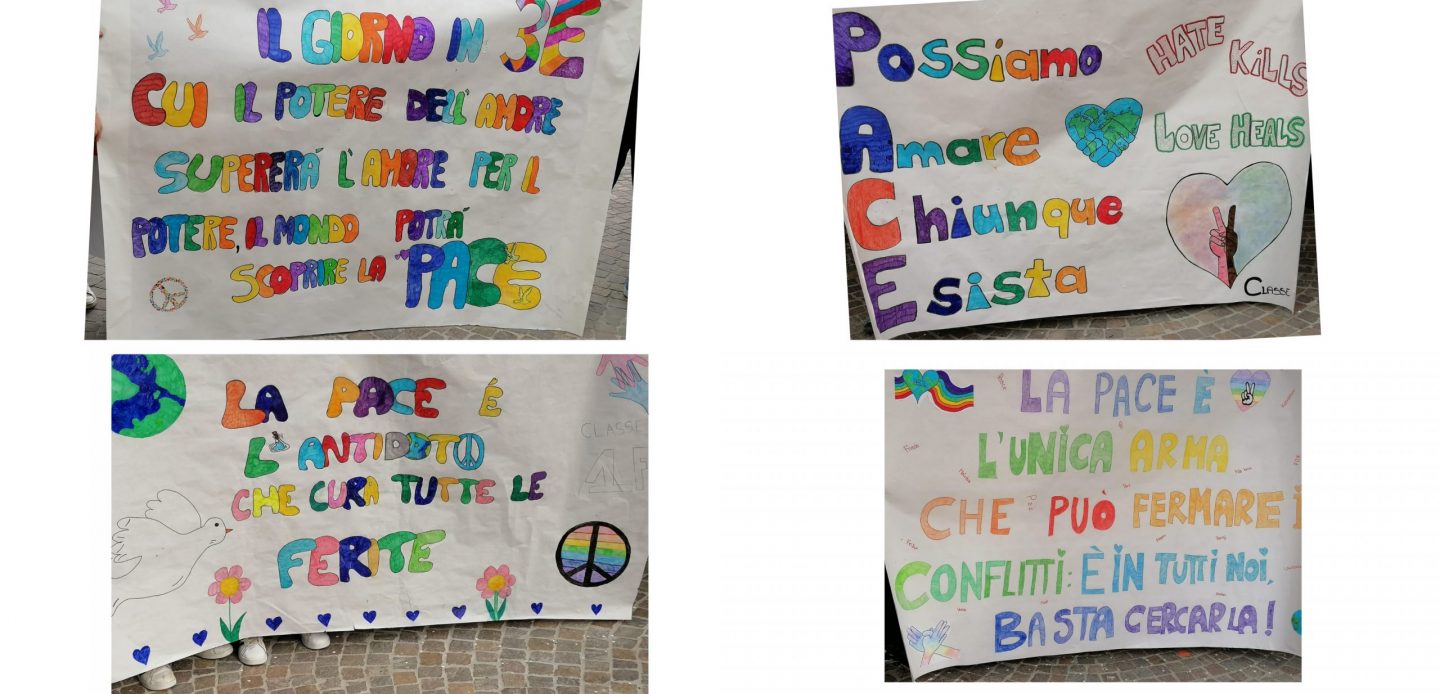 striscioni marcia pace SSPG Pieve