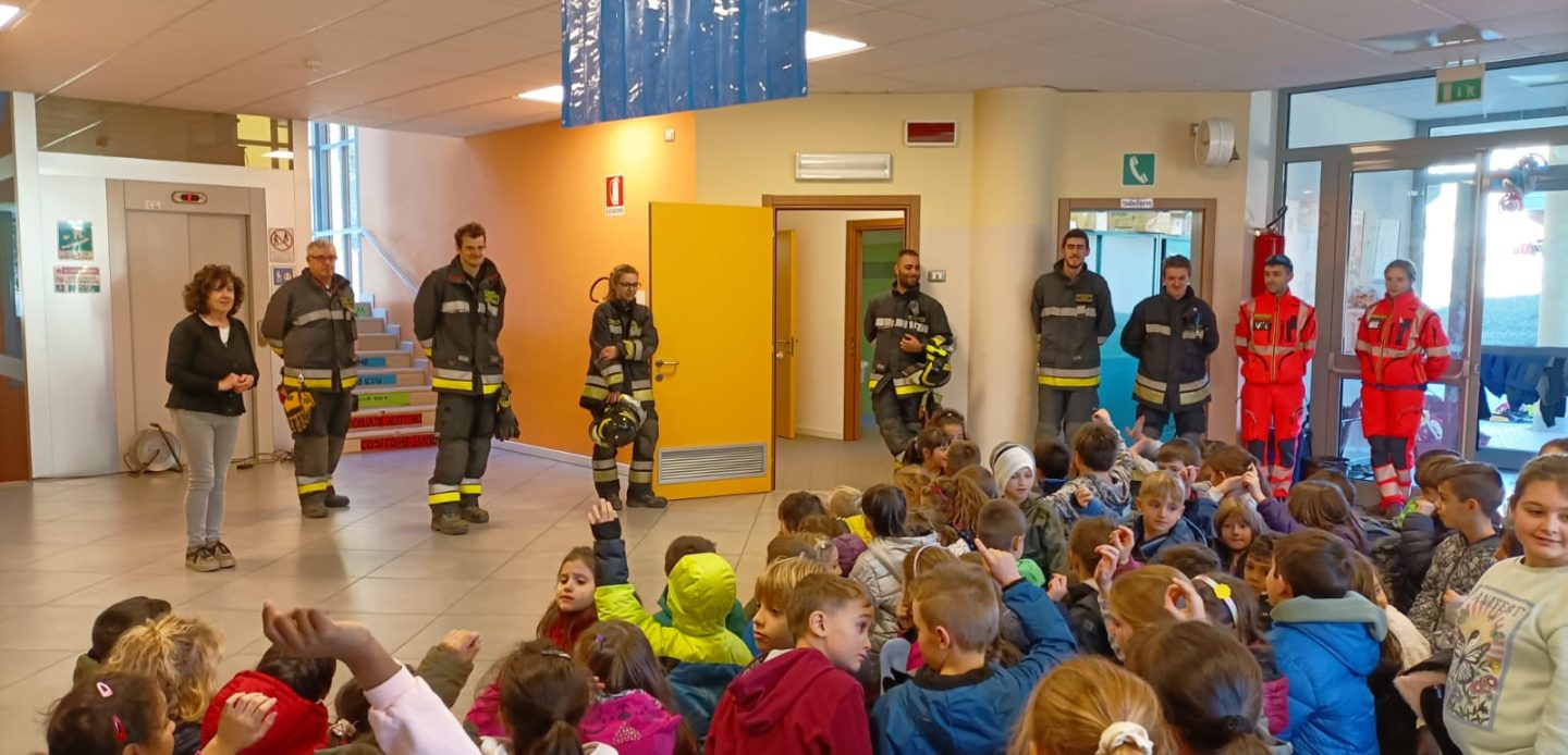Immagine di Prova di Evacuazione con la collaborazione dei Vigili del Fuoco e del Servizio di Ambulanza