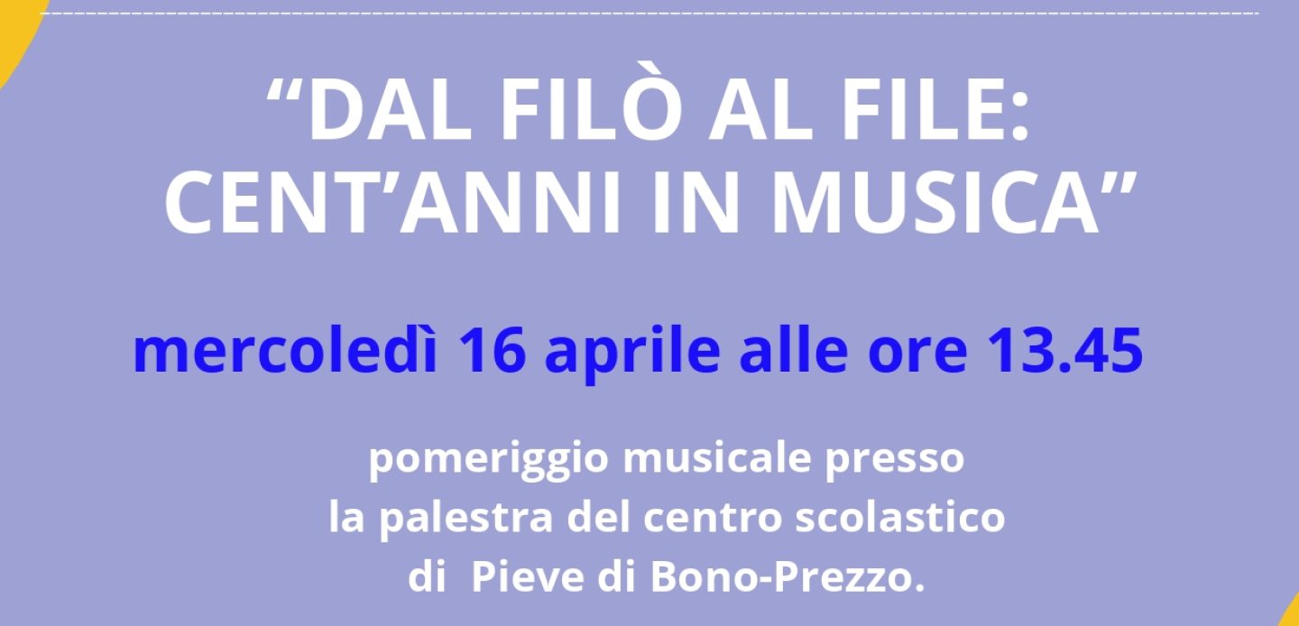 Immagine di “Dal filò al file: cent’anni di musica” 